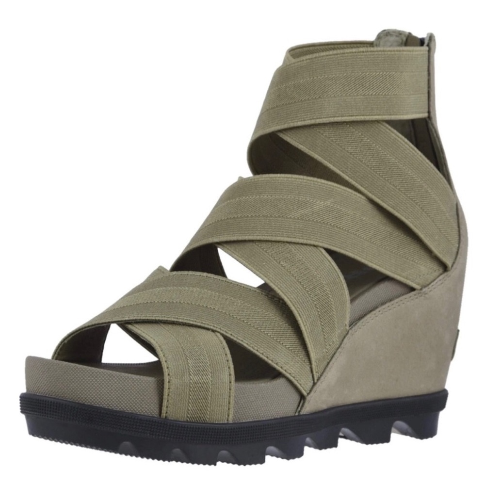 Sorel Joanie II Wedge Sandal Olive Green 9.5